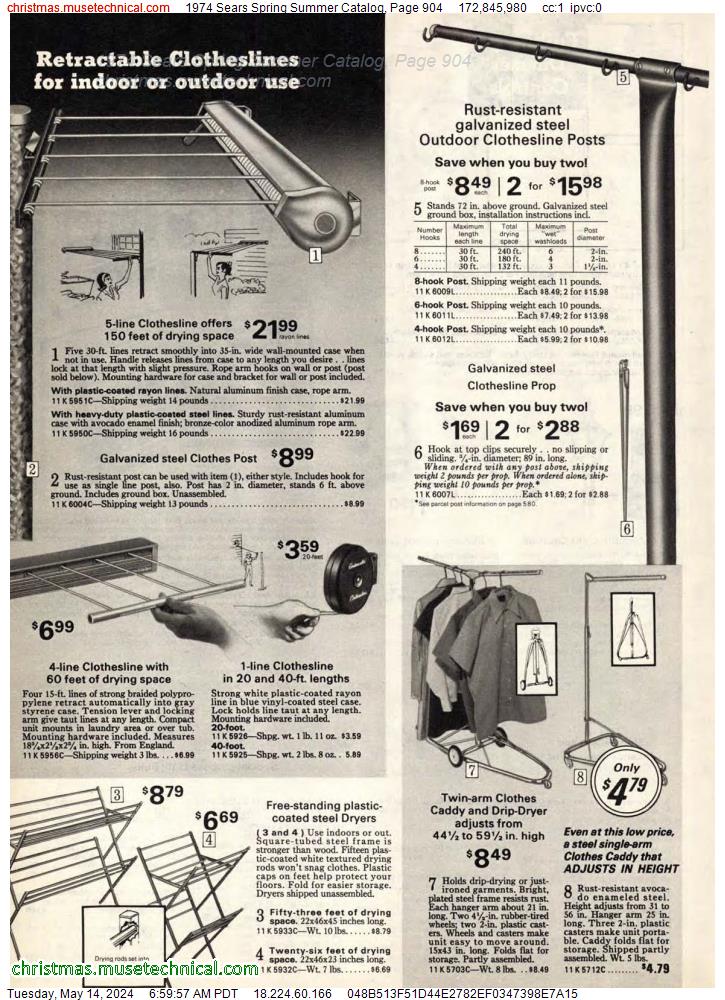 1974 Sears Spring Summer Catalog, Page 904