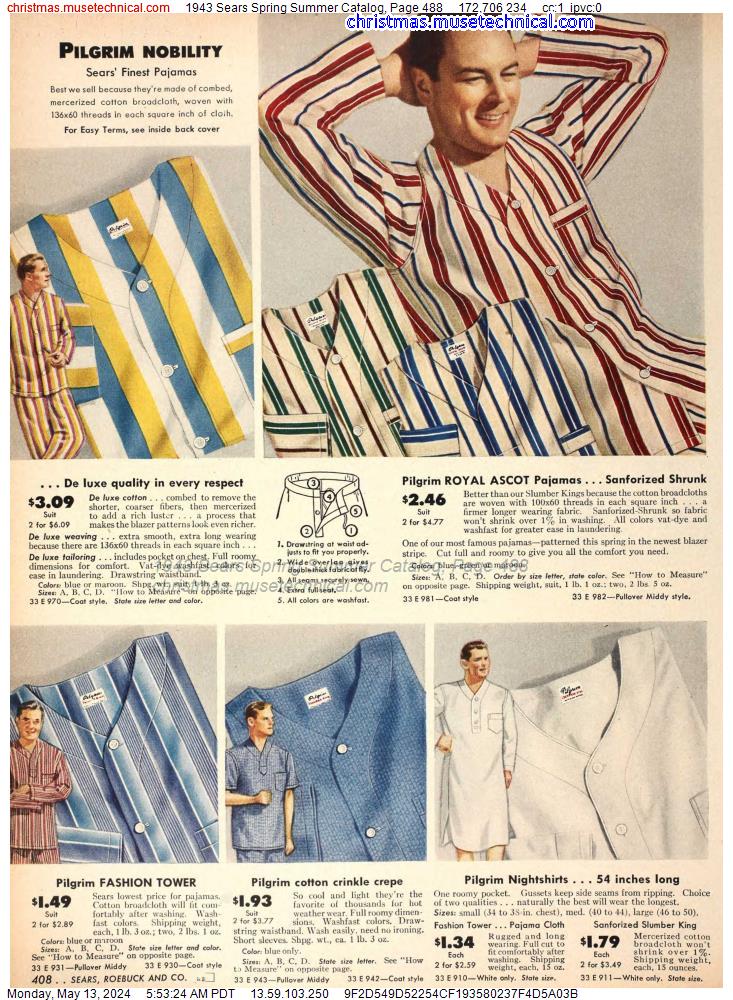 1943 Sears Spring Summer Catalog, Page 488