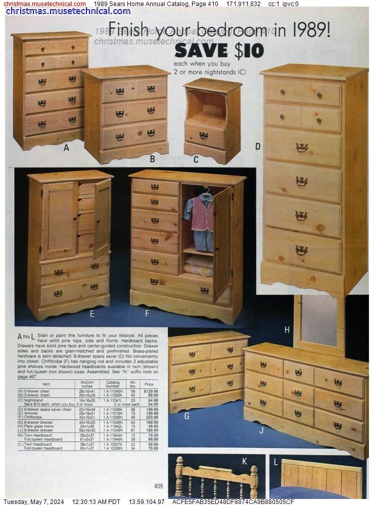 1989 Sears Home Annual Catalog, Page 410