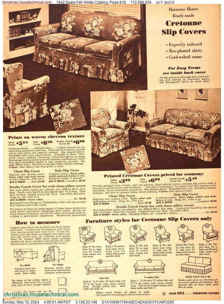 1942 Sears Fall Winter Catalog, Page 818