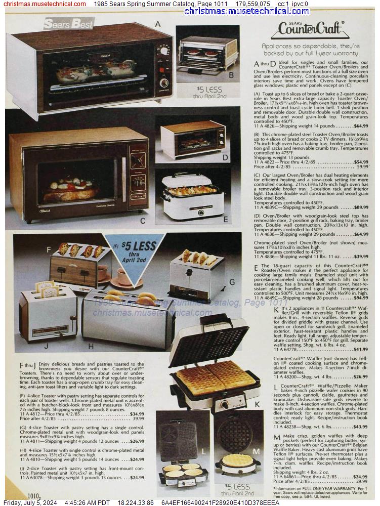 1985 Sears Spring Summer Catalog, Page 1011