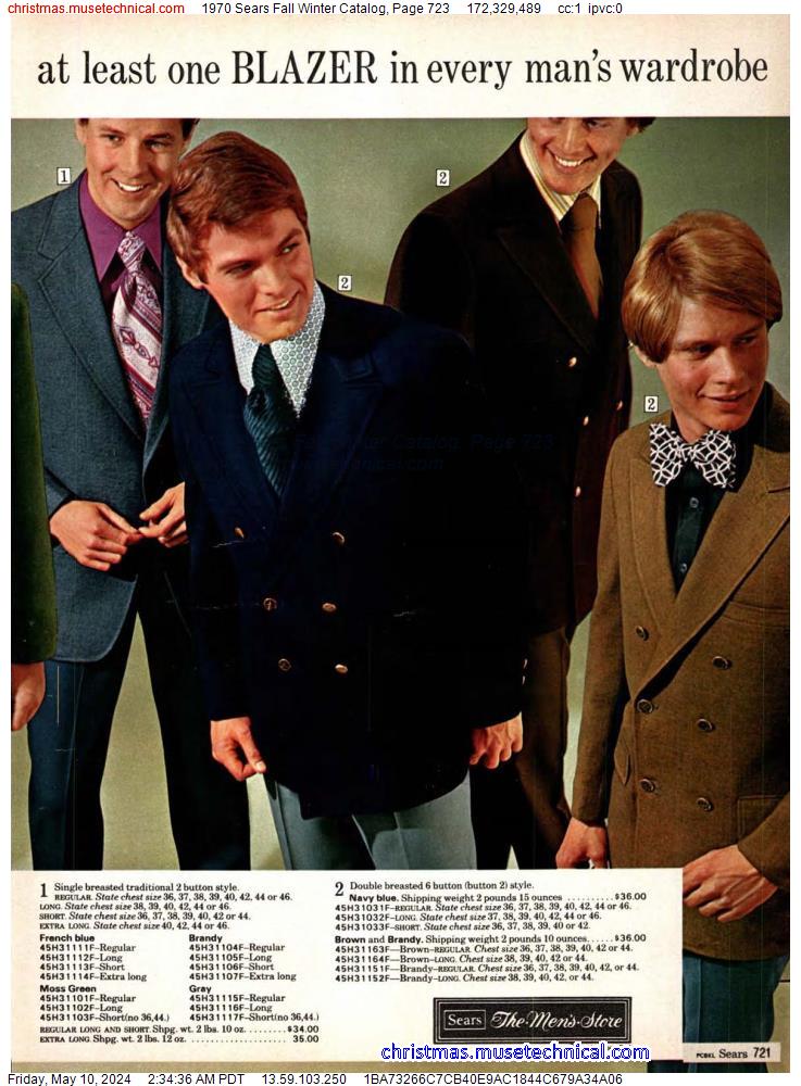1970 Sears Fall Winter Catalog, Page 723