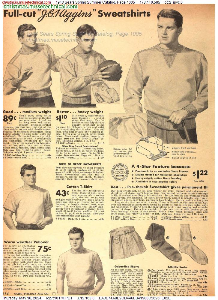 1943 Sears Spring Summer Catalog, Page 1005