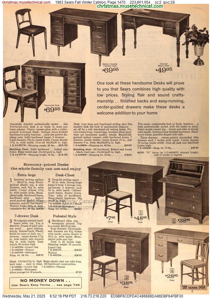 1963 Sears Fall Winter Catalog, Page 1470