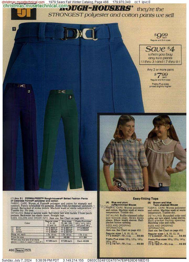 1979 Sears Fall Winter Catalog, Page 466