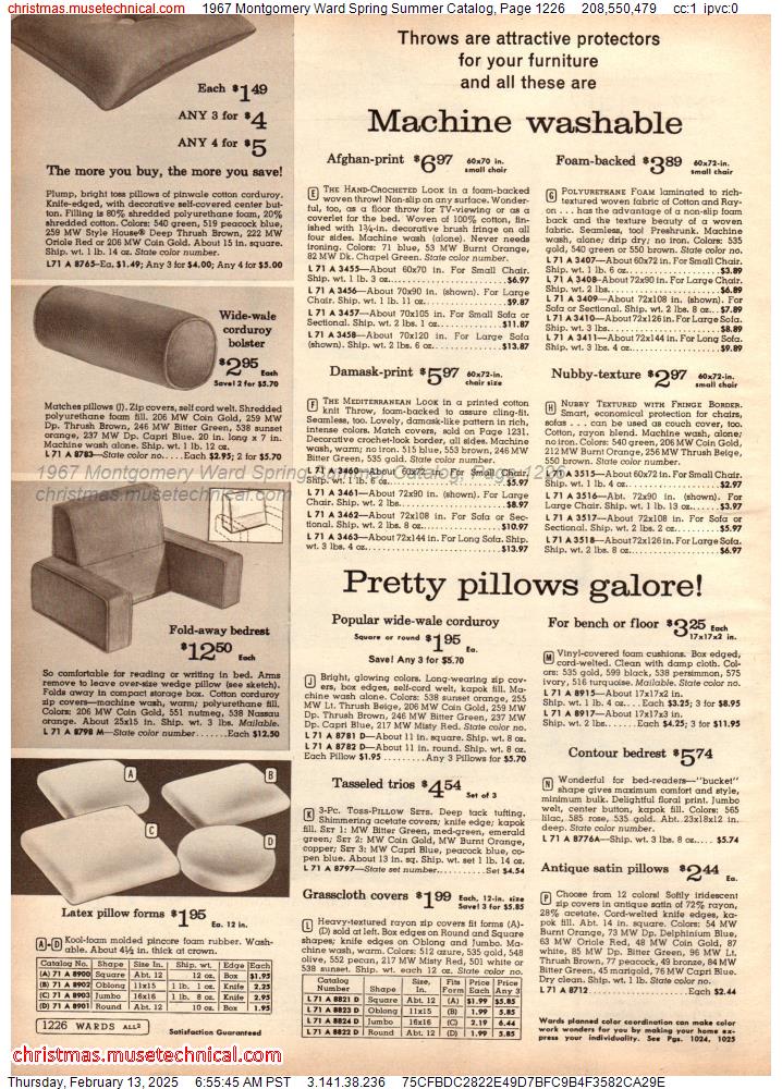 1967 Montgomery Ward Spring Summer Catalog, Page 1226