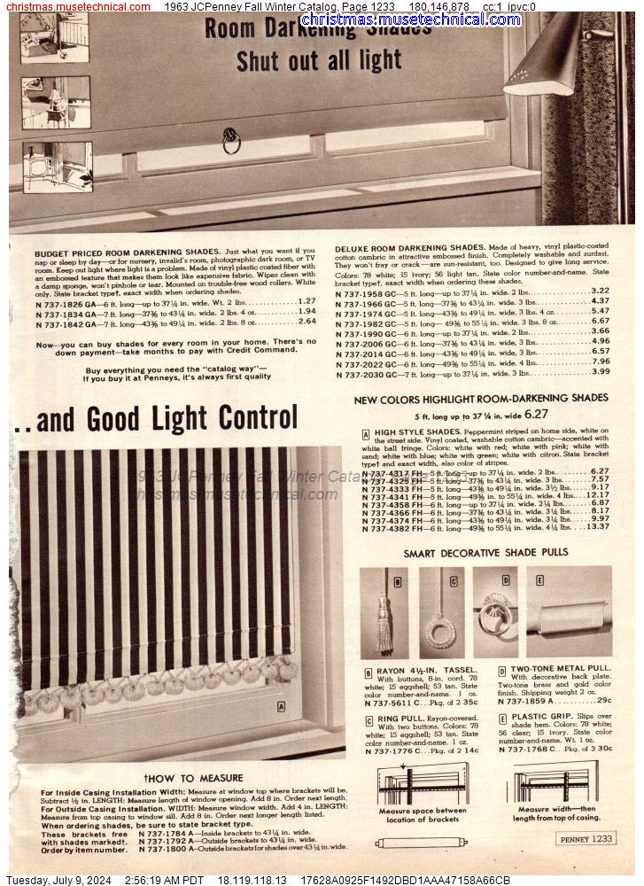 1963 JCPenney Fall Winter Catalog, Page 1233