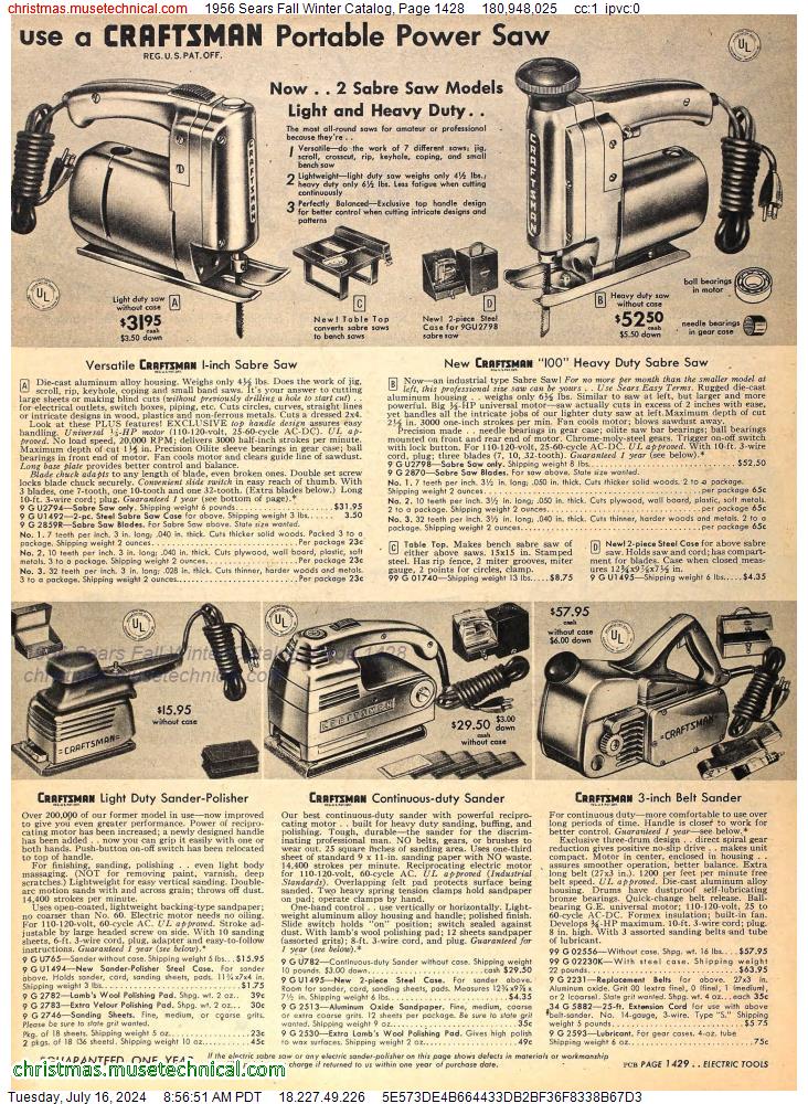 1956 Sears Fall Winter Catalog, Page 1428
