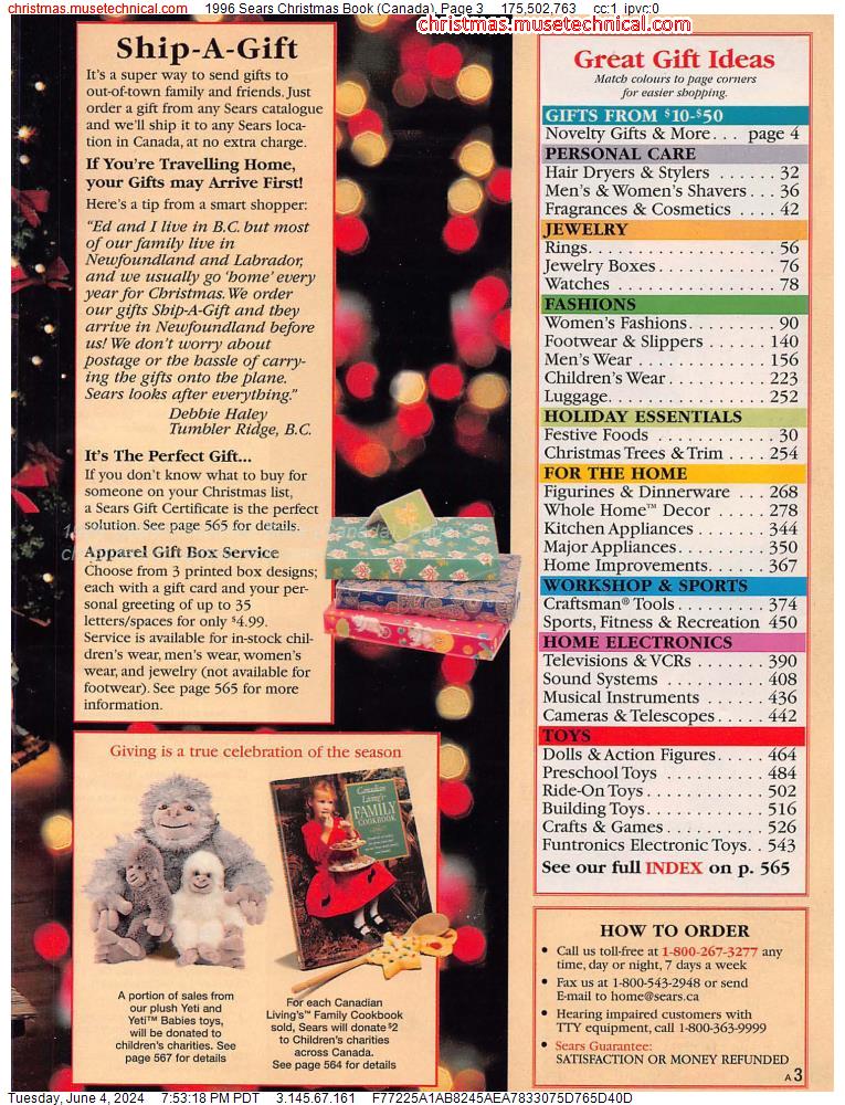 1996 Sears Christmas Book (Canada), Page 3