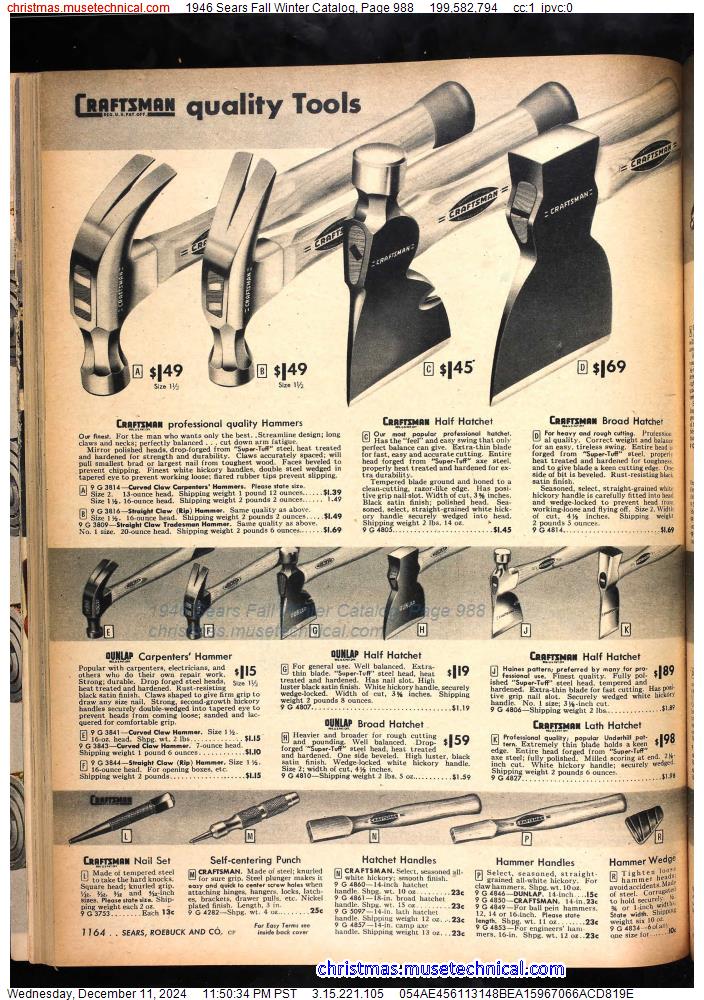 1946 Sears Fall Winter Catalog, Page 988