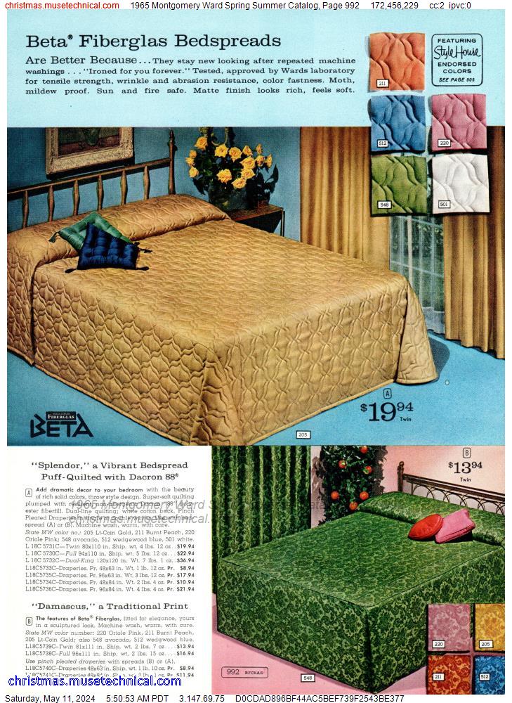 1965 Montgomery Ward Spring Summer Catalog, Page 992
