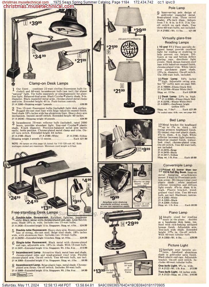 1975 Sears Spring Summer Catalog, Page 1184