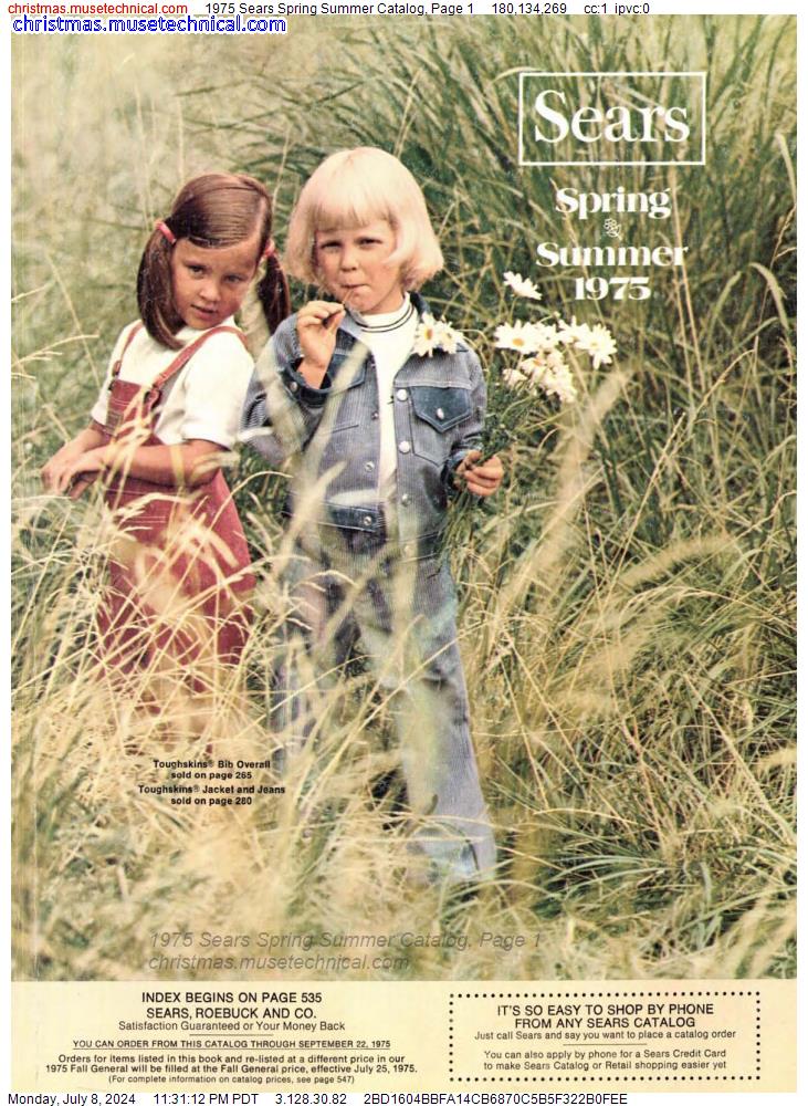 1975 Sears Spring Summer Catalog, Page 1