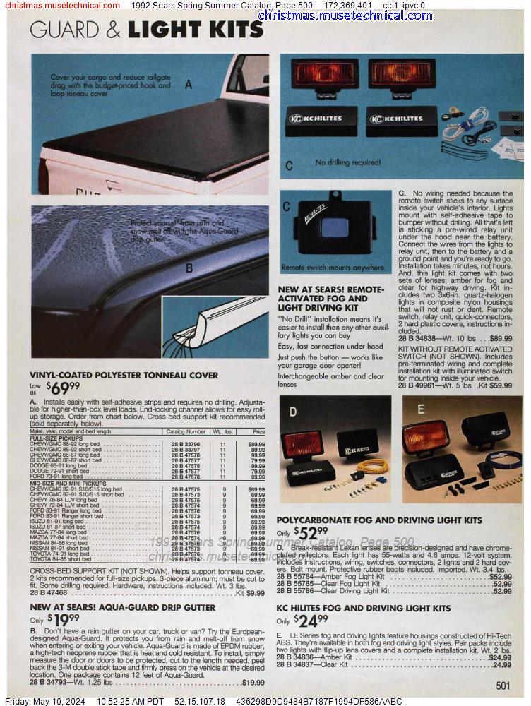 1992 Sears Spring Summer Catalog, Page 500