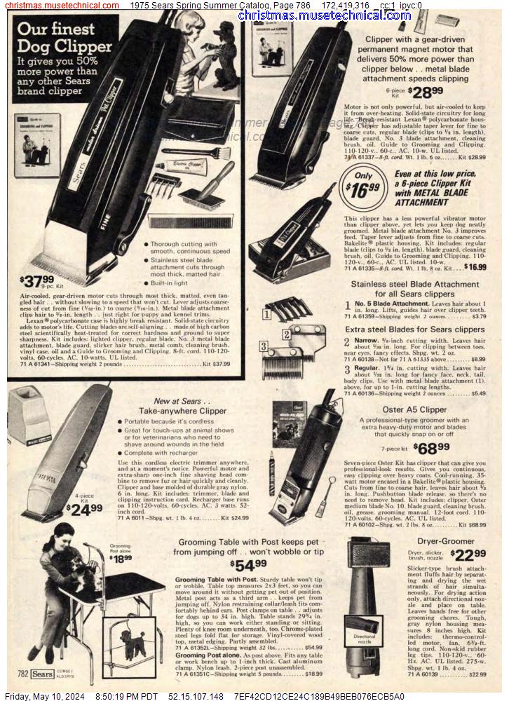 1975 Sears Spring Summer Catalog, Page 786