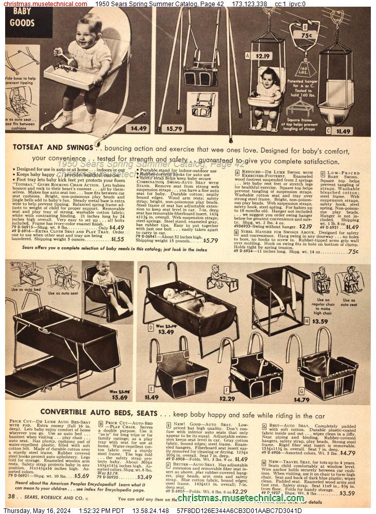 1950 Sears Spring Summer Catalog, Page 42