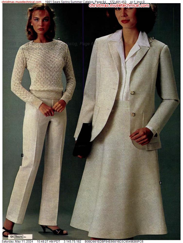 1981 Sears Spring Summer Catalog, Page 64