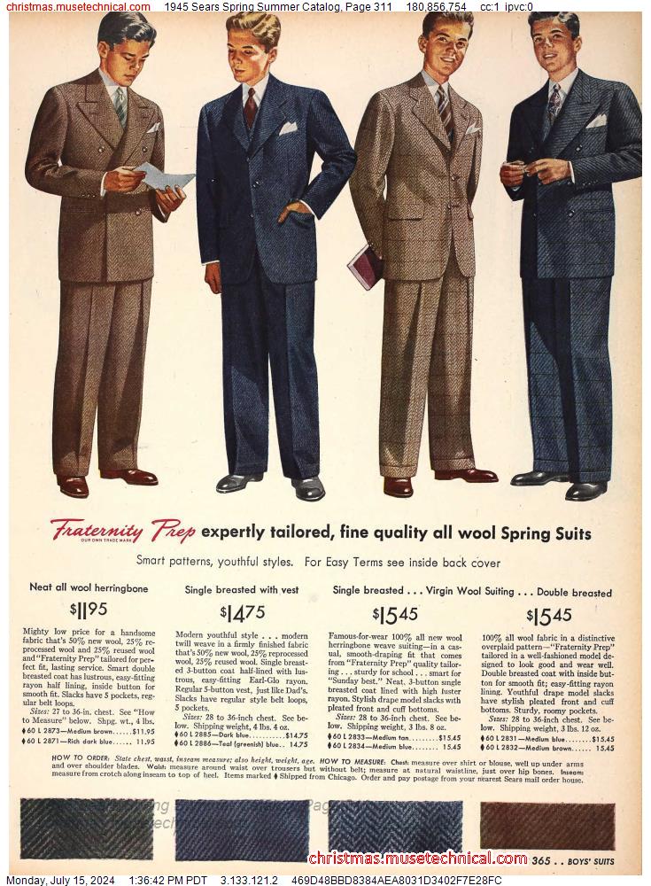 1945 Sears Spring Summer Catalog, Page 311