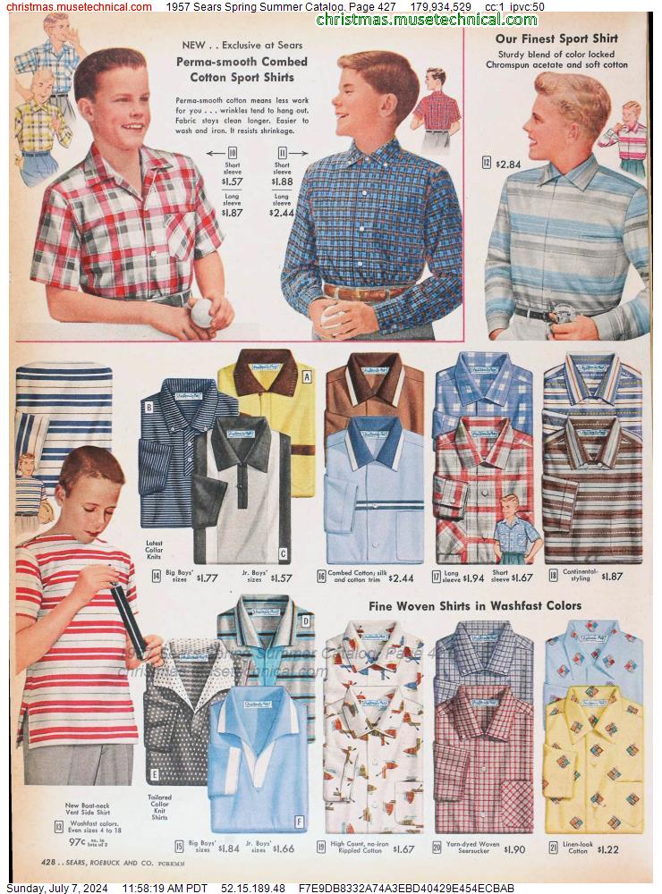 1957 Sears Spring Summer Catalog, Page 427