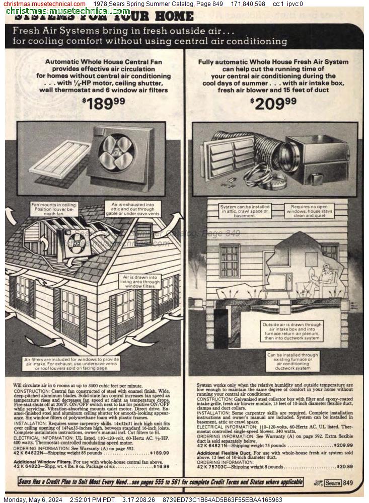 1978 Sears Spring Summer Catalog, Page 849