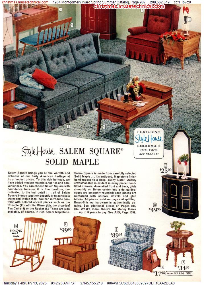 1964 Montgomery Ward Spring Summer Catalog, Page 987