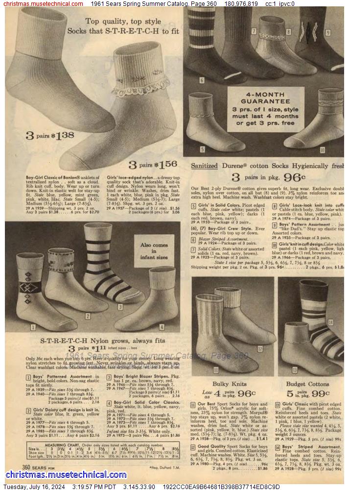 1961 Sears Spring Summer Catalog, Page 360