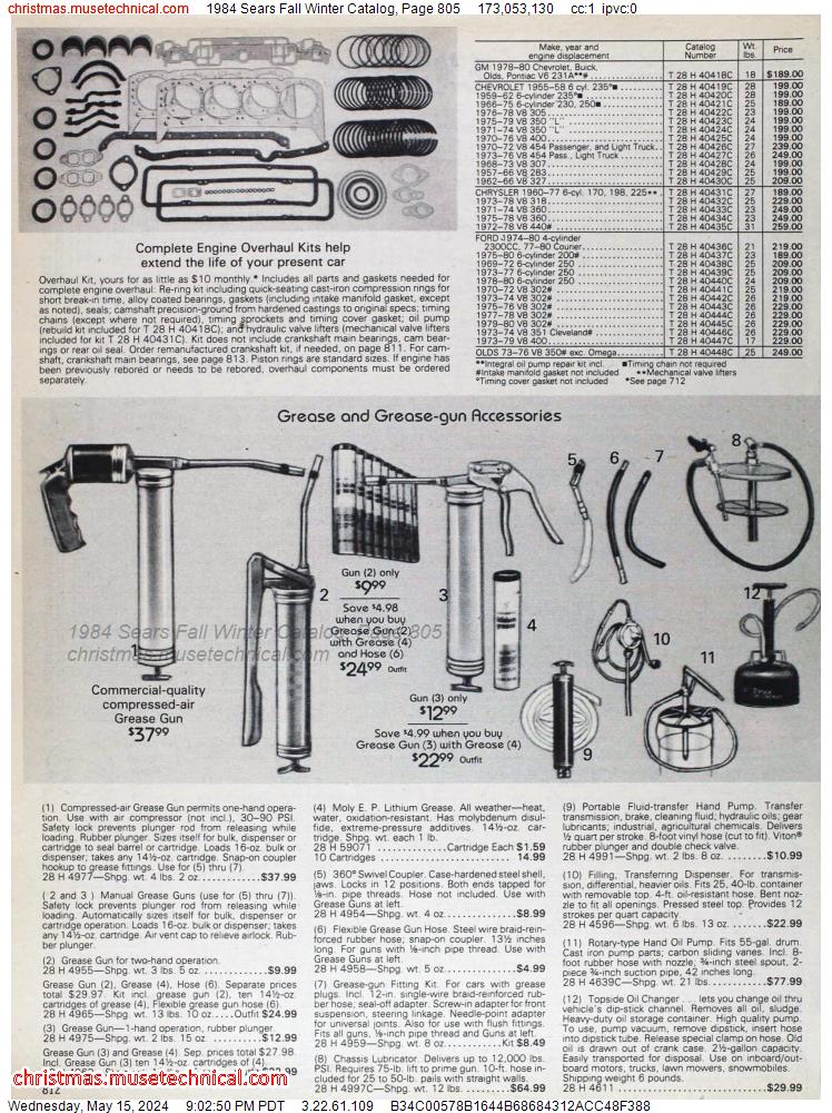 1984 Sears Fall Winter Catalog, Page 805