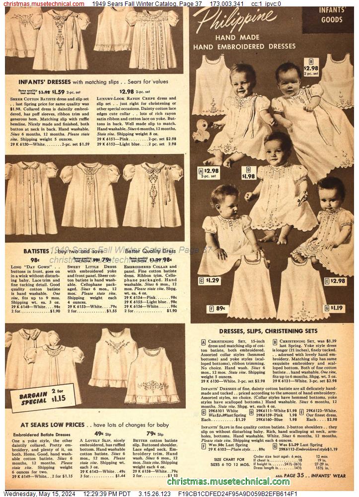 1949 Sears Fall Winter Catalog, Page 37