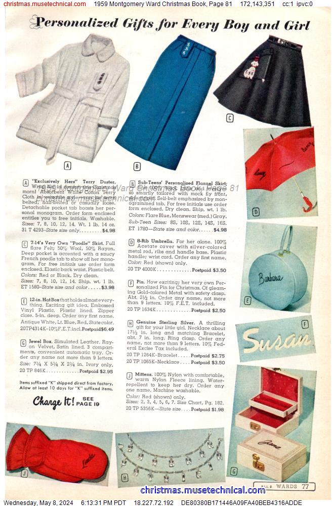 1959 Montgomery Ward Christmas Book, Page 81