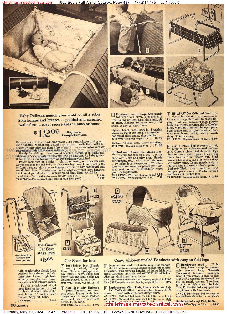 1962 Sears Fall Winter Catalog, Page 487