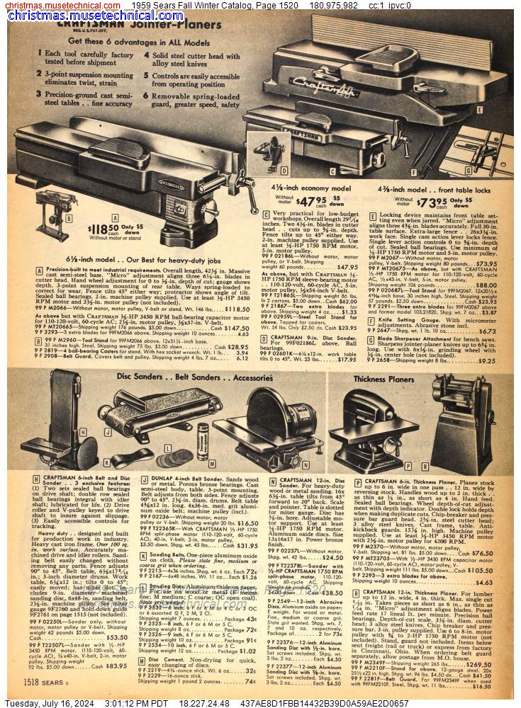 1959 Sears Fall Winter Catalog, Page 1520
