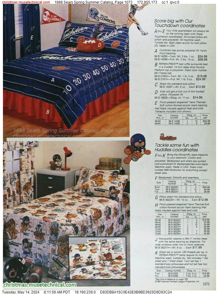 1988 Sears Spring Summer Catalog, Page 1073