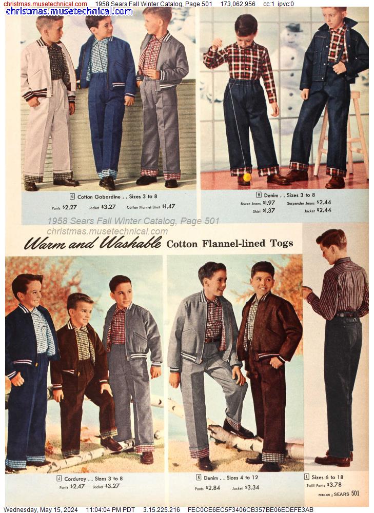 1958 Sears Fall Winter Catalog, Page 501