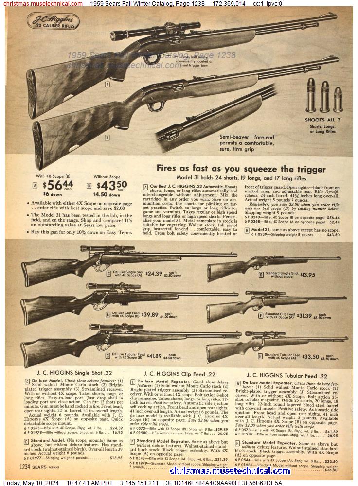 1959 Sears Fall Winter Catalog, Page 1238
