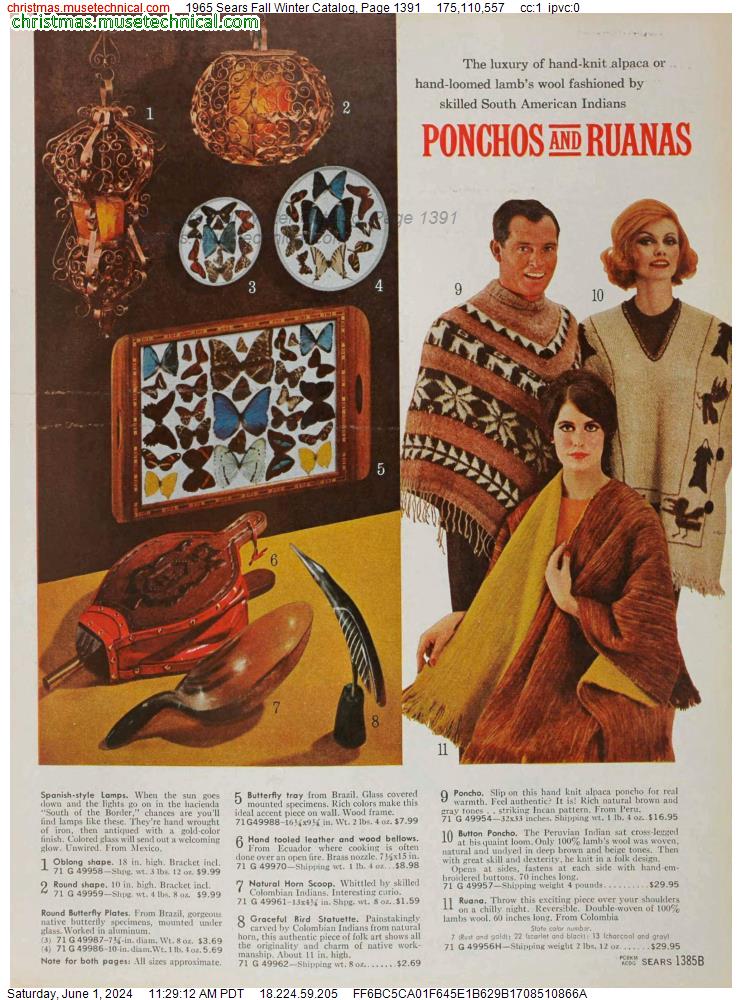 1965 Sears Fall Winter Catalog, Page 1391