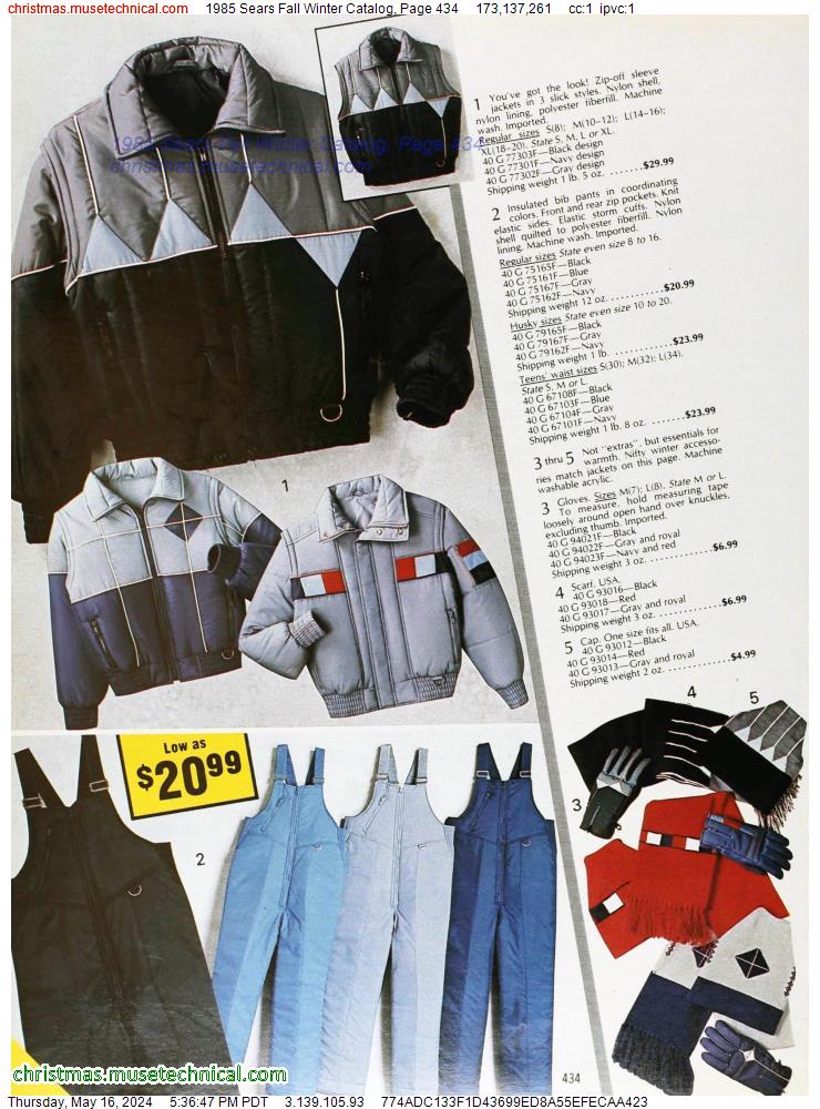 1985 Sears Fall Winter Catalog, Page 434