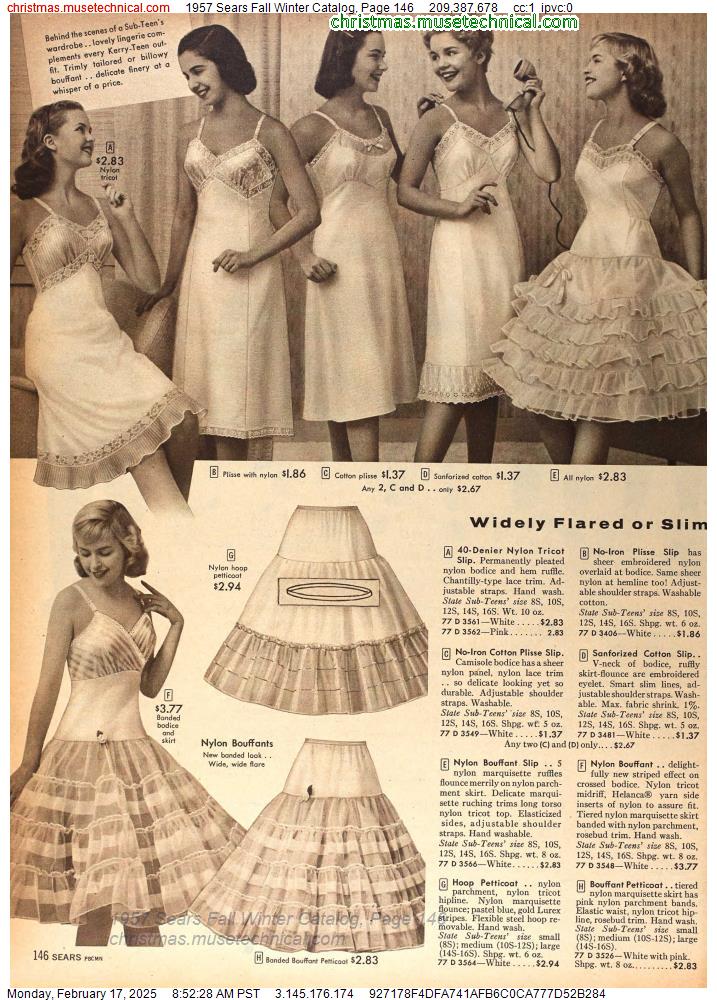 1957 Sears Fall Winter Catalog, Page 146