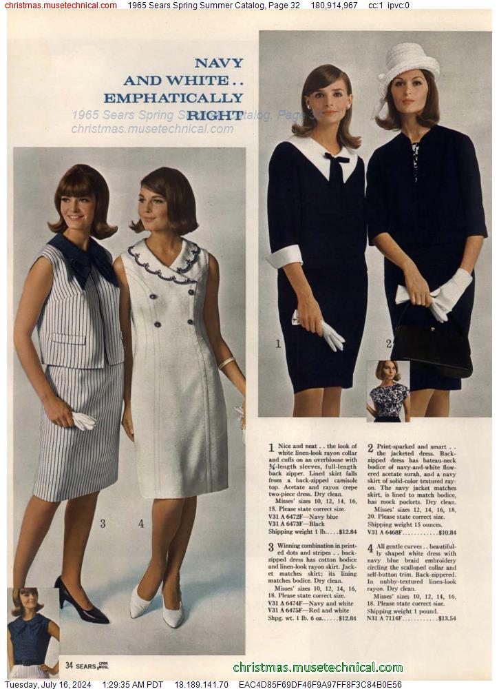 1965 Sears Spring Summer Catalog, Page 32