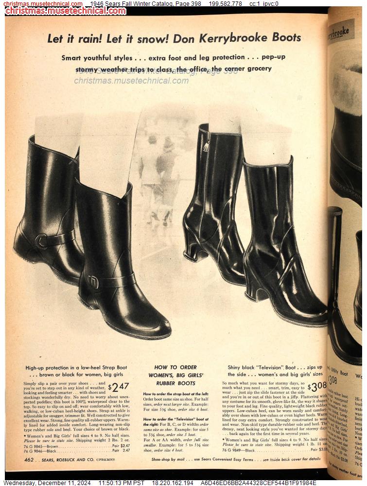 1946 Sears Fall Winter Catalog, Page 398