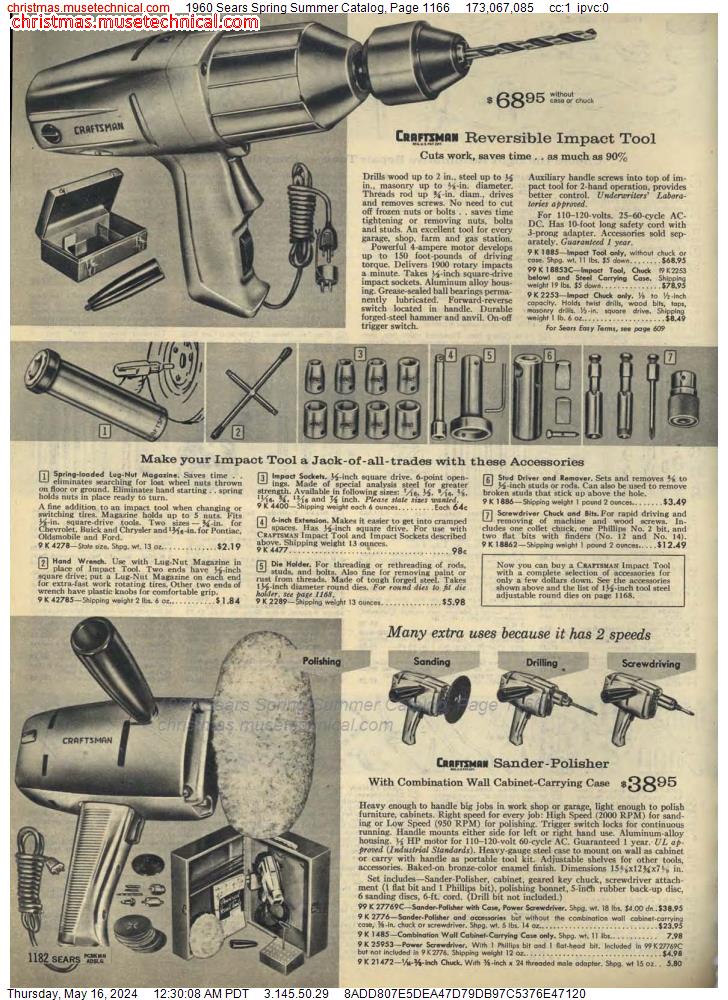 1960 Sears Spring Summer Catalog, Page 1166