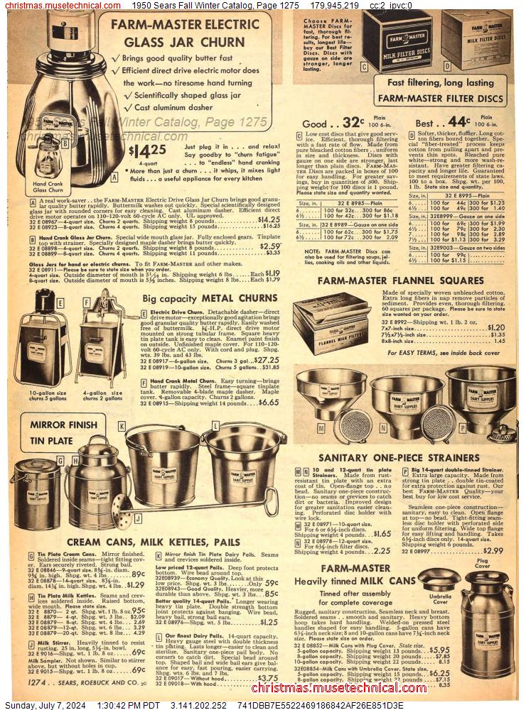 1950 Sears Fall Winter Catalog, Page 1275