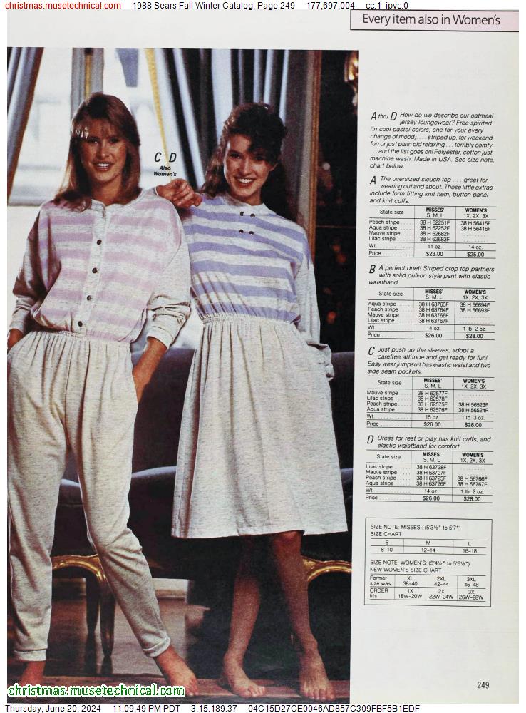 1988 Sears Fall Winter Catalog, Page 249