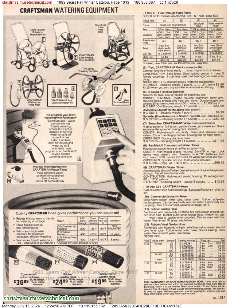 1983 Sears Fall Winter Catalog, Page 1013