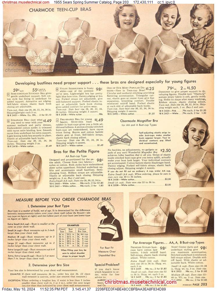 1955 Sears Spring Summer Catalog, Page 203