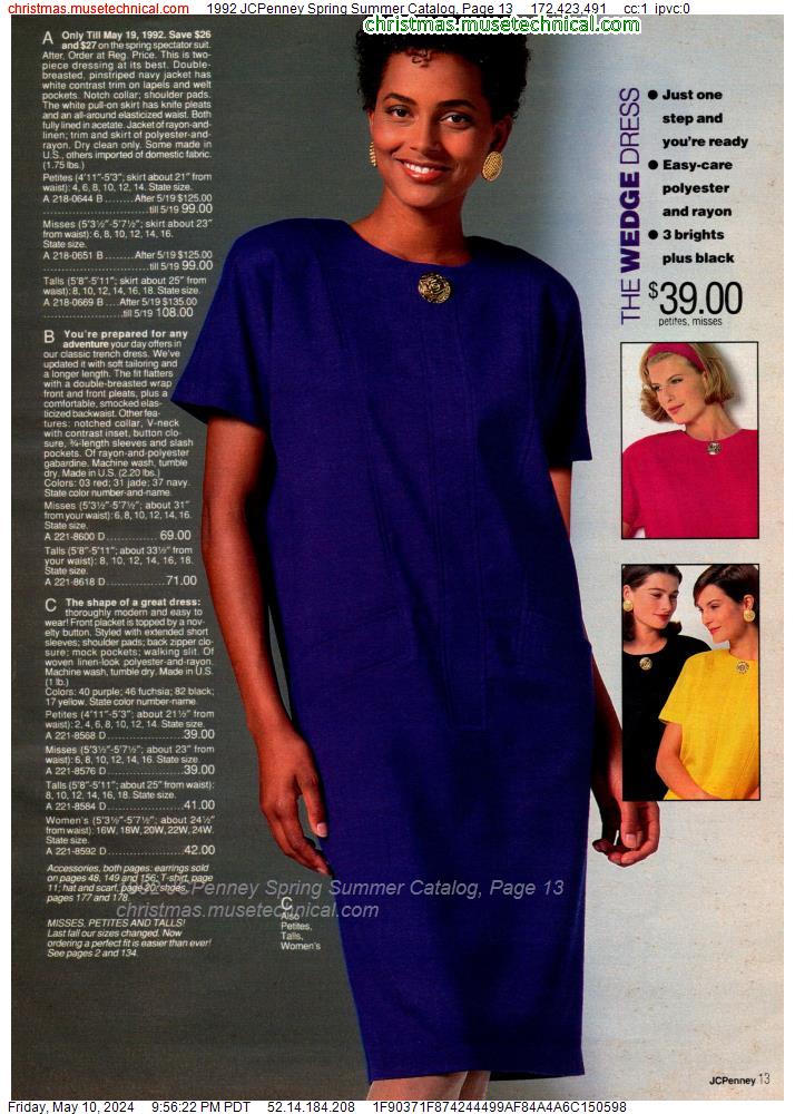 1992 JCPenney Spring Summer Catalog, Page 13