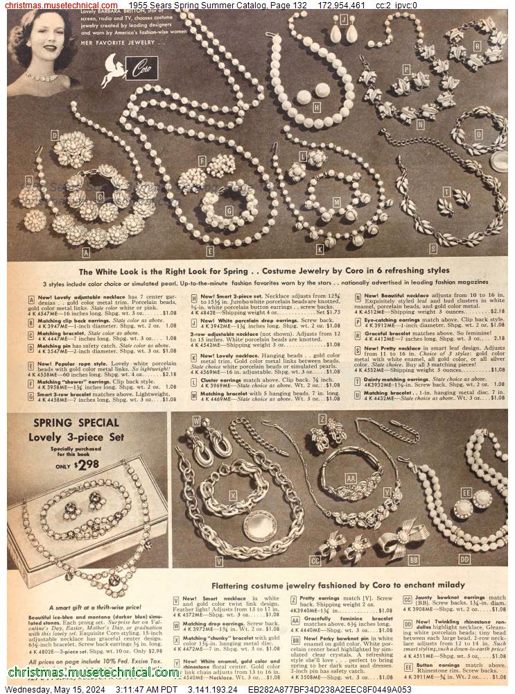 1955 Sears Spring Summer Catalog, Page 132