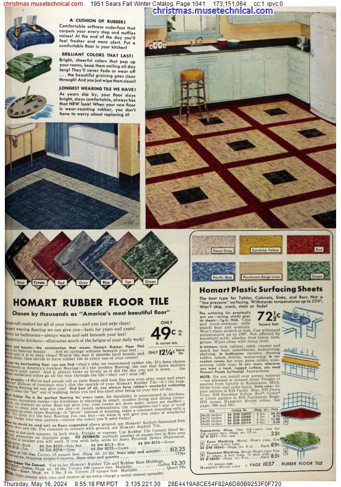 1951 Sears Fall Winter Catalog, Page 1041