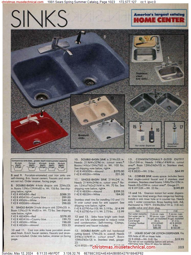 1991 Sears Spring Summer Catalog, Page 1023