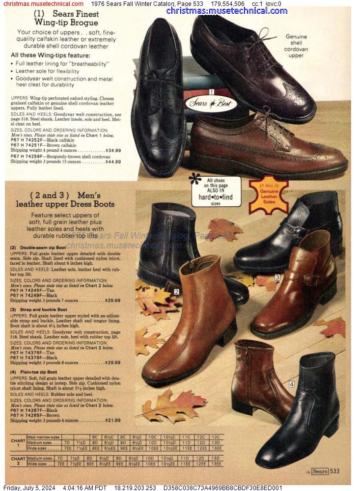 1976 Sears Fall Winter Catalog, Page 533