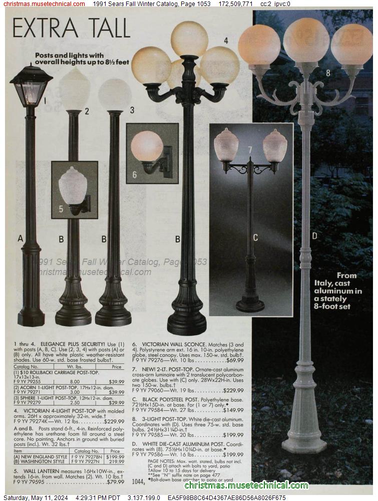 1991 Sears Fall Winter Catalog, Page 1053